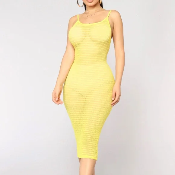 Fashion Nova | Dresses | Fashion Nova Yellow Mesh Dress | Poshmark Fashion Nova | Dresses | Fashion Nova Yellow Mesh Dress | Poshmark